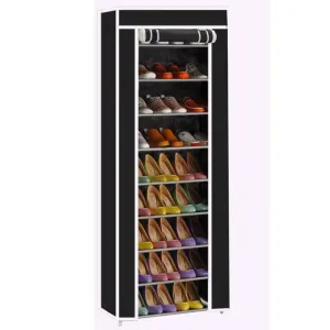 10 Layers 9 Grids Non-Woven Fabric Shoe Rack Shelf Shoes Storage Cabinet Folding Dustproof Shelf Shoes Storage Cabinet