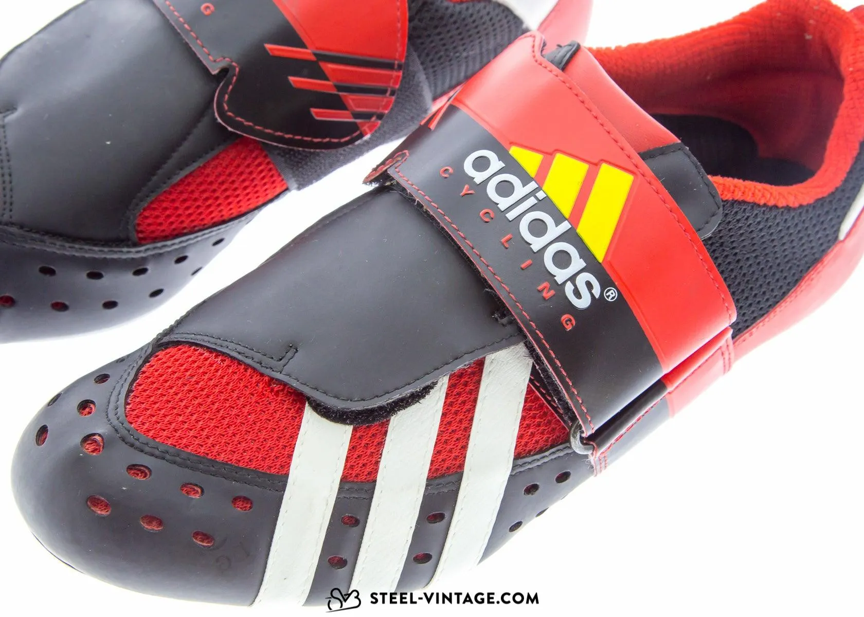 Adidas Tridynamic Red and Yellow Cycling Shoes NOS 41 1/3