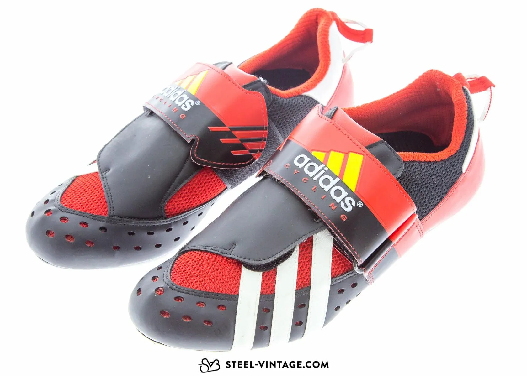 Adidas Tridynamic Red and Yellow Cycling Shoes NOS 41 1/3