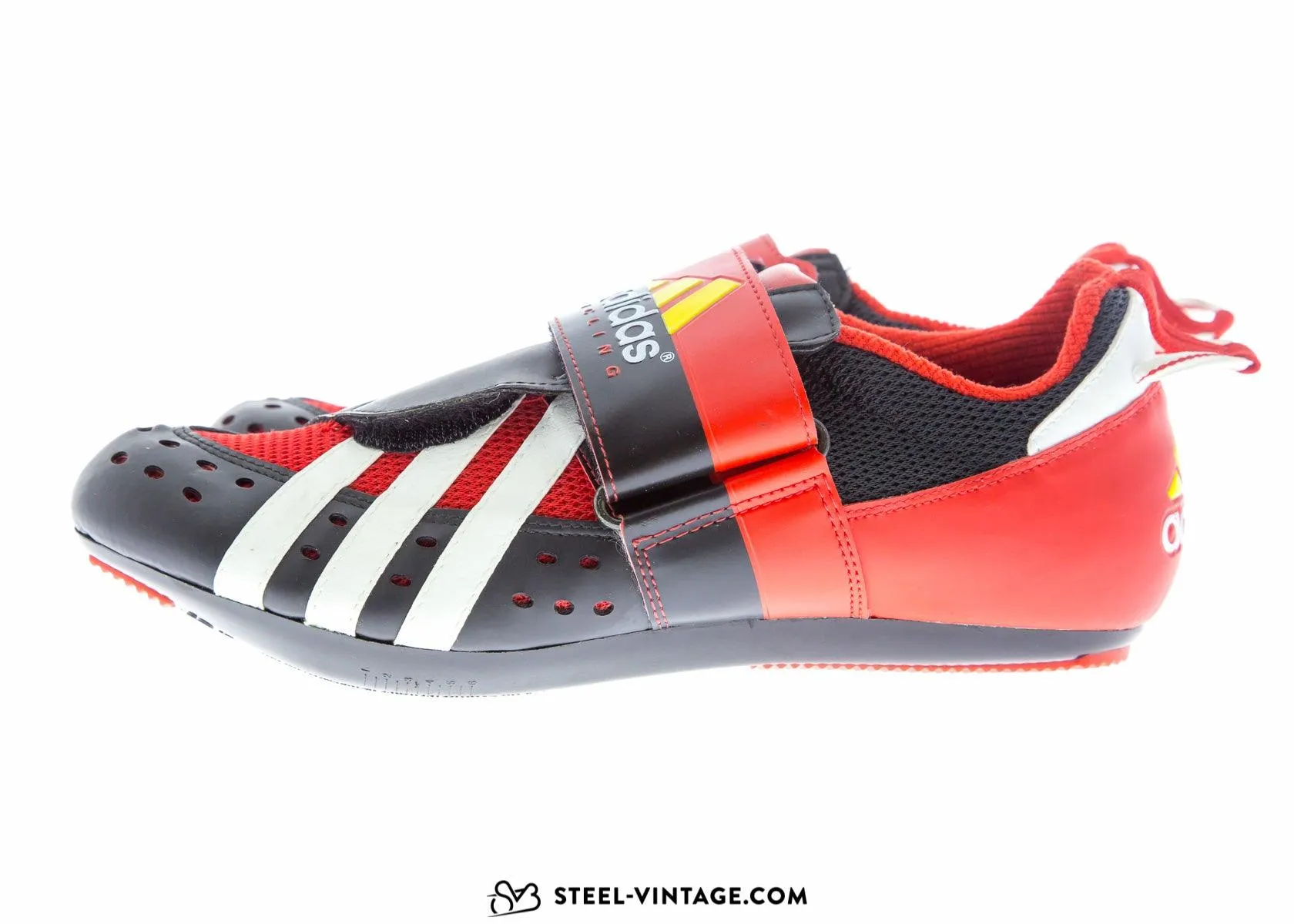 Adidas Tridynamic Red and Yellow Cycling Shoes NOS 41 1/3