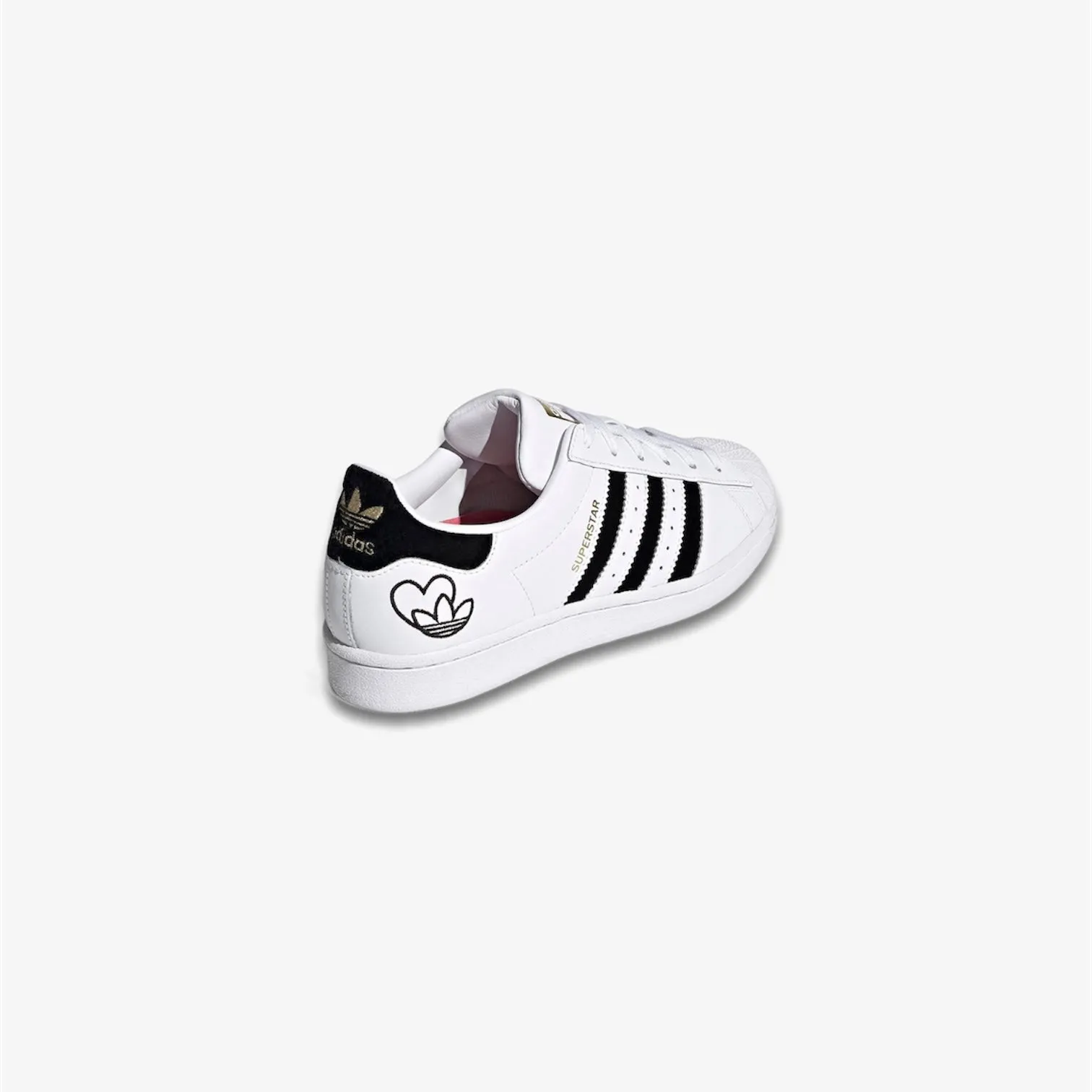 Adidas Womens Superstar White Black Gold Metallic FY4755