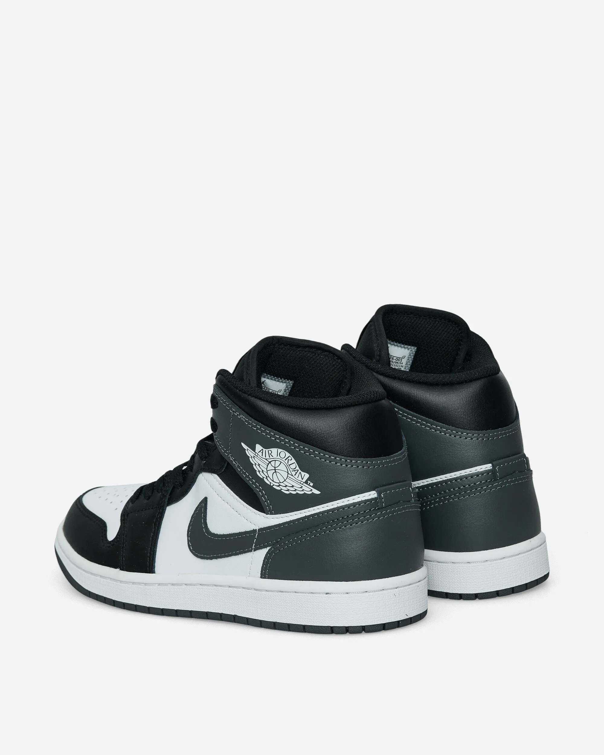 Air Jordan 1 Mid Sneakers Black / White / Iron Grey