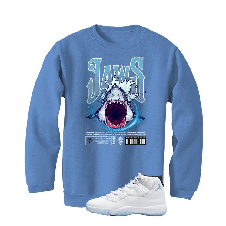 Air Jordan 11 Legend Blue Carolina Blue T-Shirt (Jaws)| illcurrency