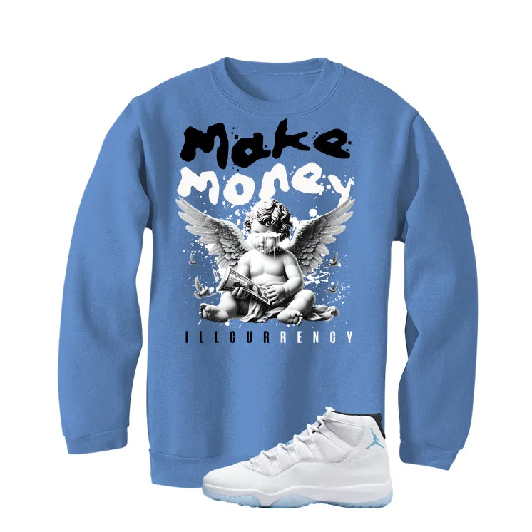 Air Jordan 11 Legend Blue Carolina Blue T-Shirt (Make Money)| illcurrency