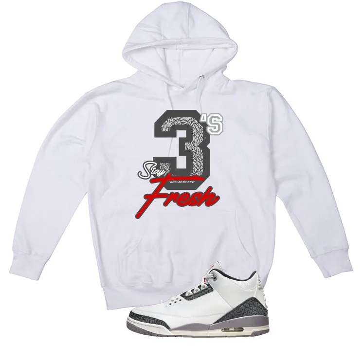 Air Jordan 3 Cement Grey White T-Shirt (Stay Fresh)| illcurrency