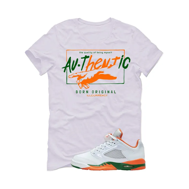 Air Jordan 5 GS Miami Hurricanes White T-Shirt (Authentic)| illcurrency