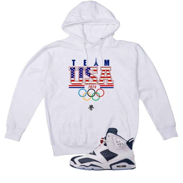 Air Jordan 6 Olympic  | illcrrency White T-Shirt (Team USA)| illcurrency