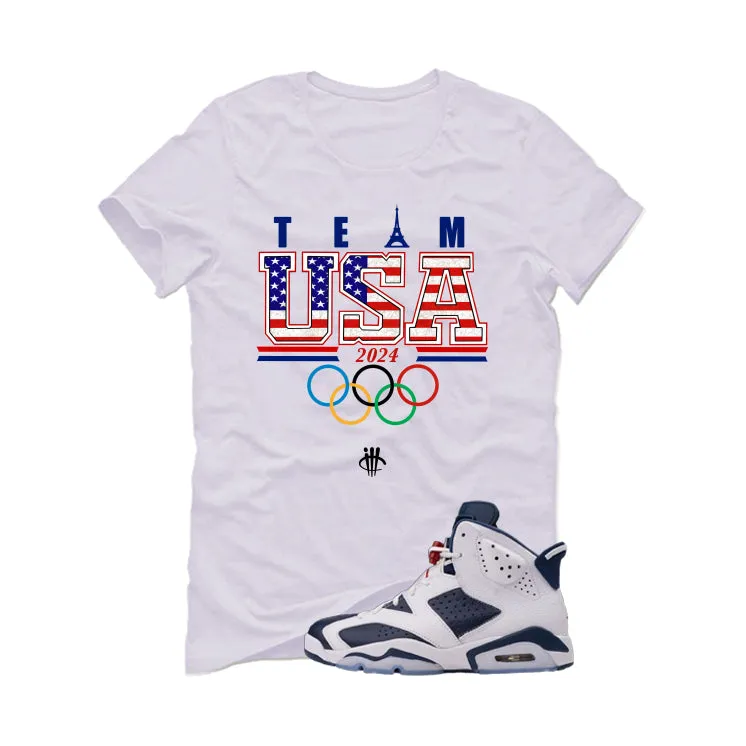 Air Jordan 6 Olympic  | illcrrency White T-Shirt (Team USA)| illcurrency