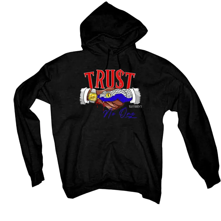 Air Jordan 8 “Playoffs” | illcurrency Black T-Shirt (TRUST NO ONE)