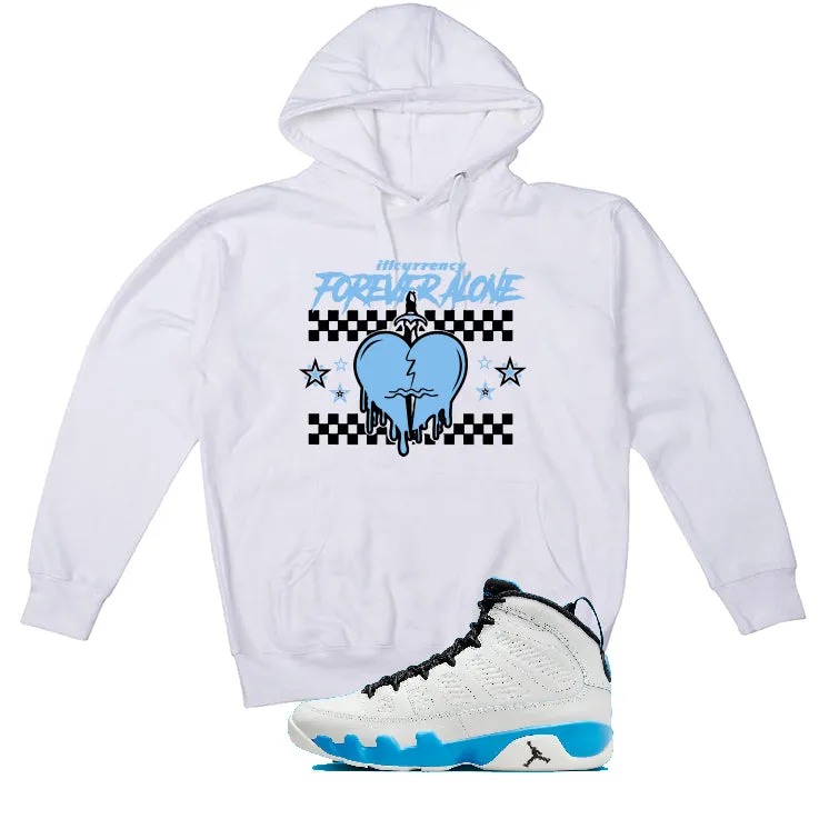 Air Jordan 9 “Powder Blue” | illcurrency White T-Shirt (Forever Alone)