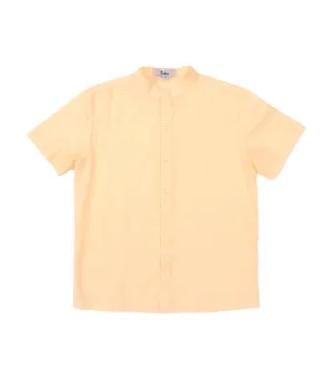 Alex Collarless Button Up Shirt Yellow