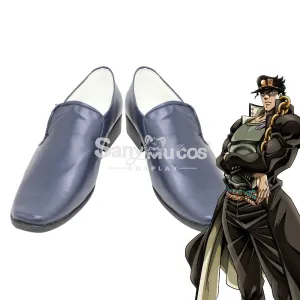 Anime JoJo's Bizarre Adventure Cosplay Kujō Jōtarō Cosplay Leather Shoes