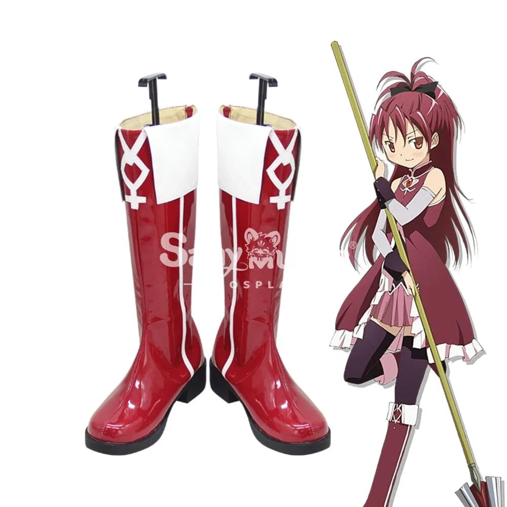 Anime Puella Magi Madoka Magica Cosplay Sakura Kyouko Cosplay Shoes