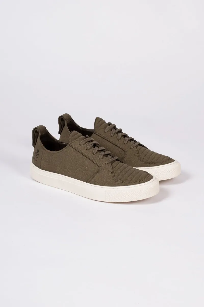 Argan Low Sneaker | Olive Vegan Suede