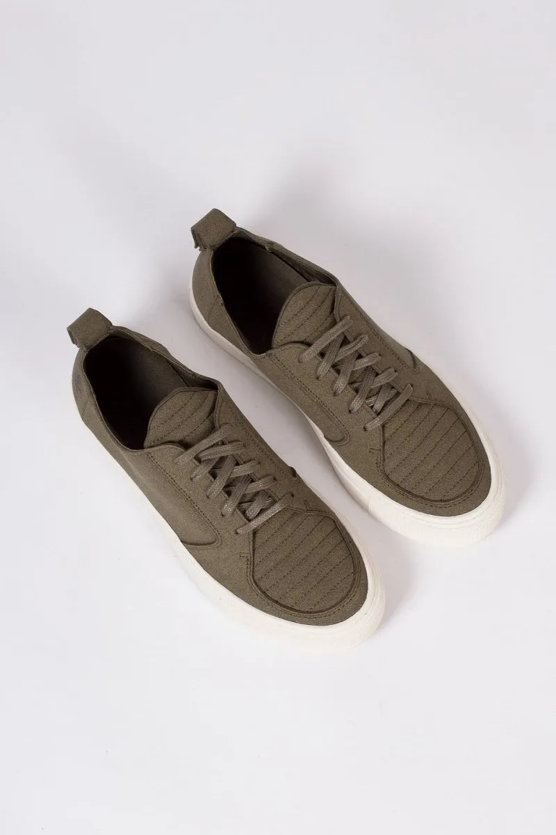 Argan Low Sneaker | Olive Vegan Suede