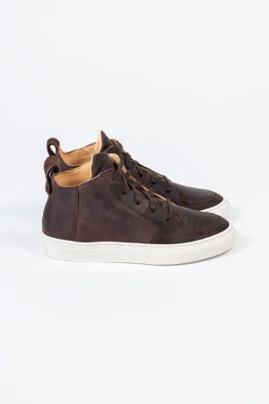 Argan Mid Sneaker | Brown Leather