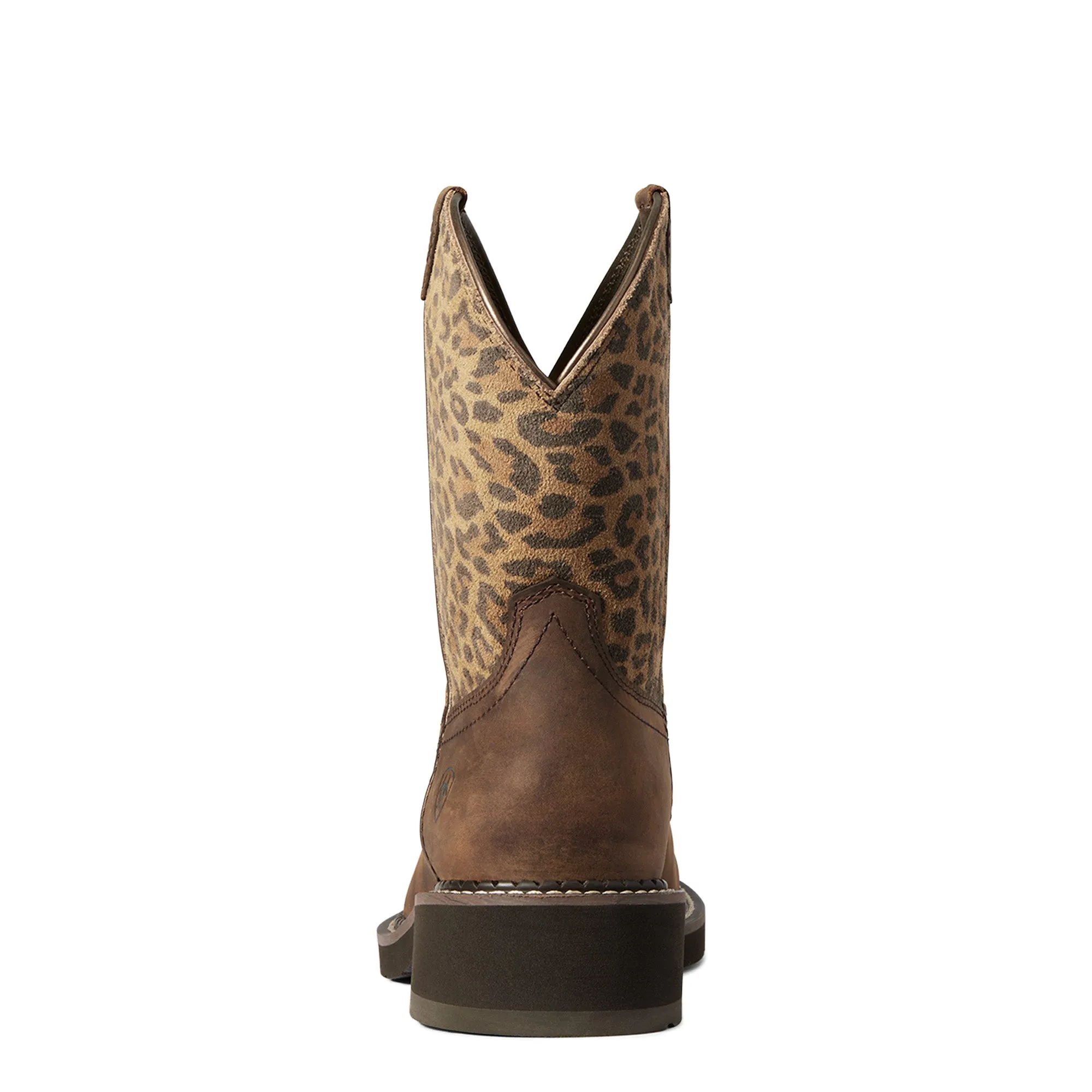 Ariat Ladies Fatbaby Heritage Distressed Brown & Leopard Boots 10035861