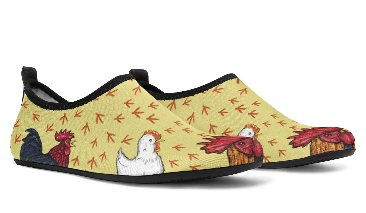 Art Chicken Aqua Barefoot Shoes