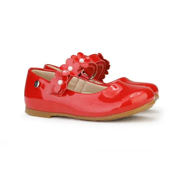 BABY GIRLS RED PATENT FORMAL SHOES