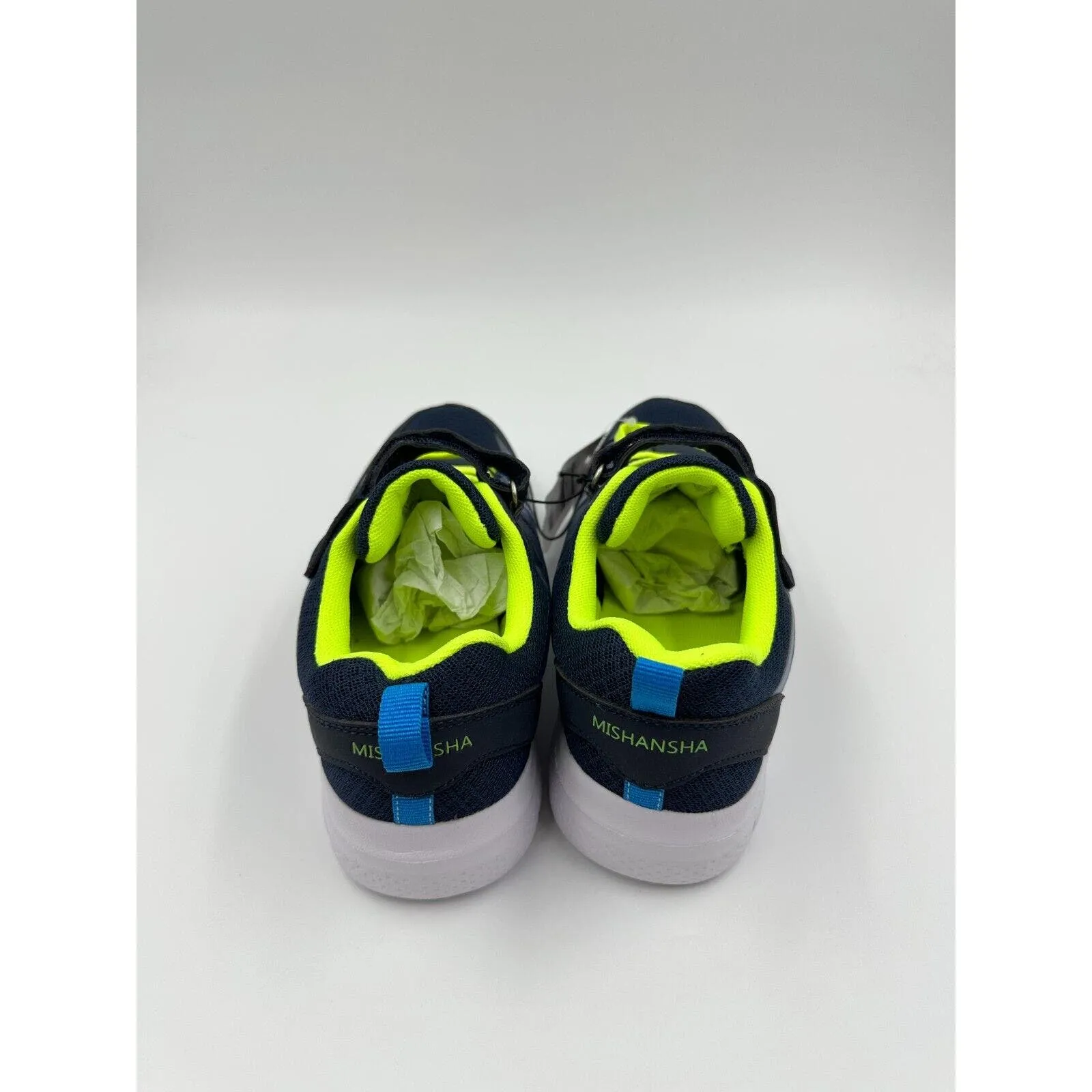 Big Kids Size 5 Blue & Green Boys Sneakers