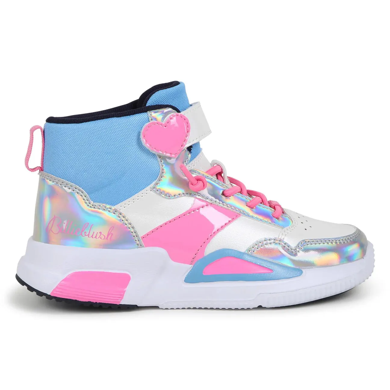 Billieblush Iridescent High Top Heart Sneakers