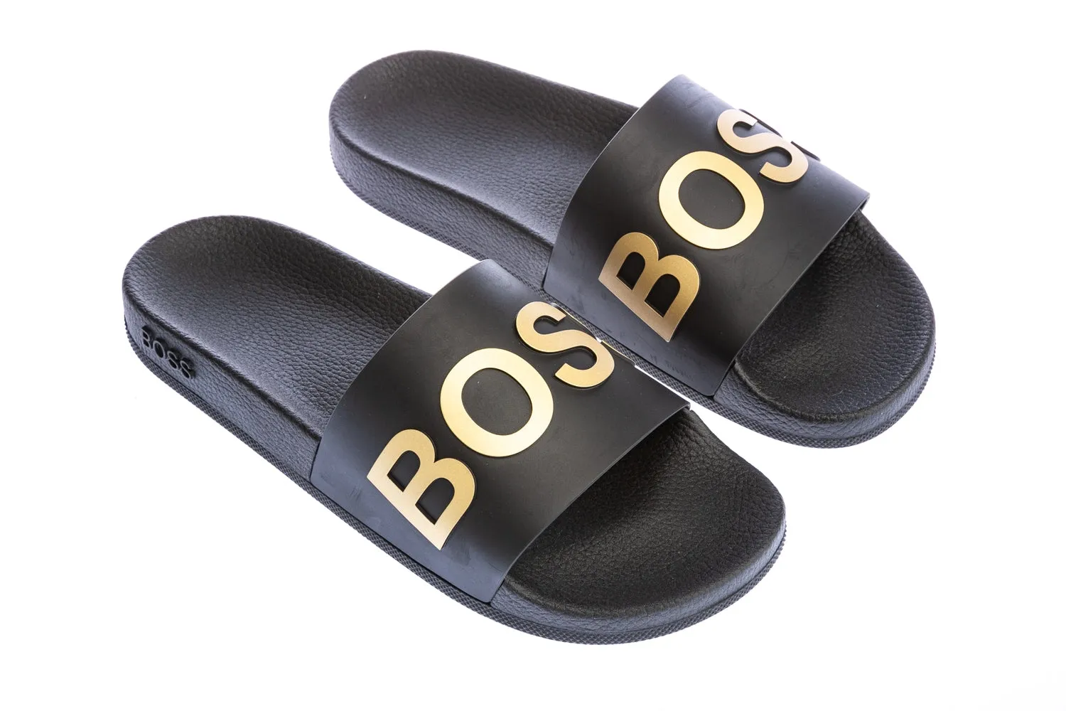 BOSS Bay_Slid Slide in Black & Gold