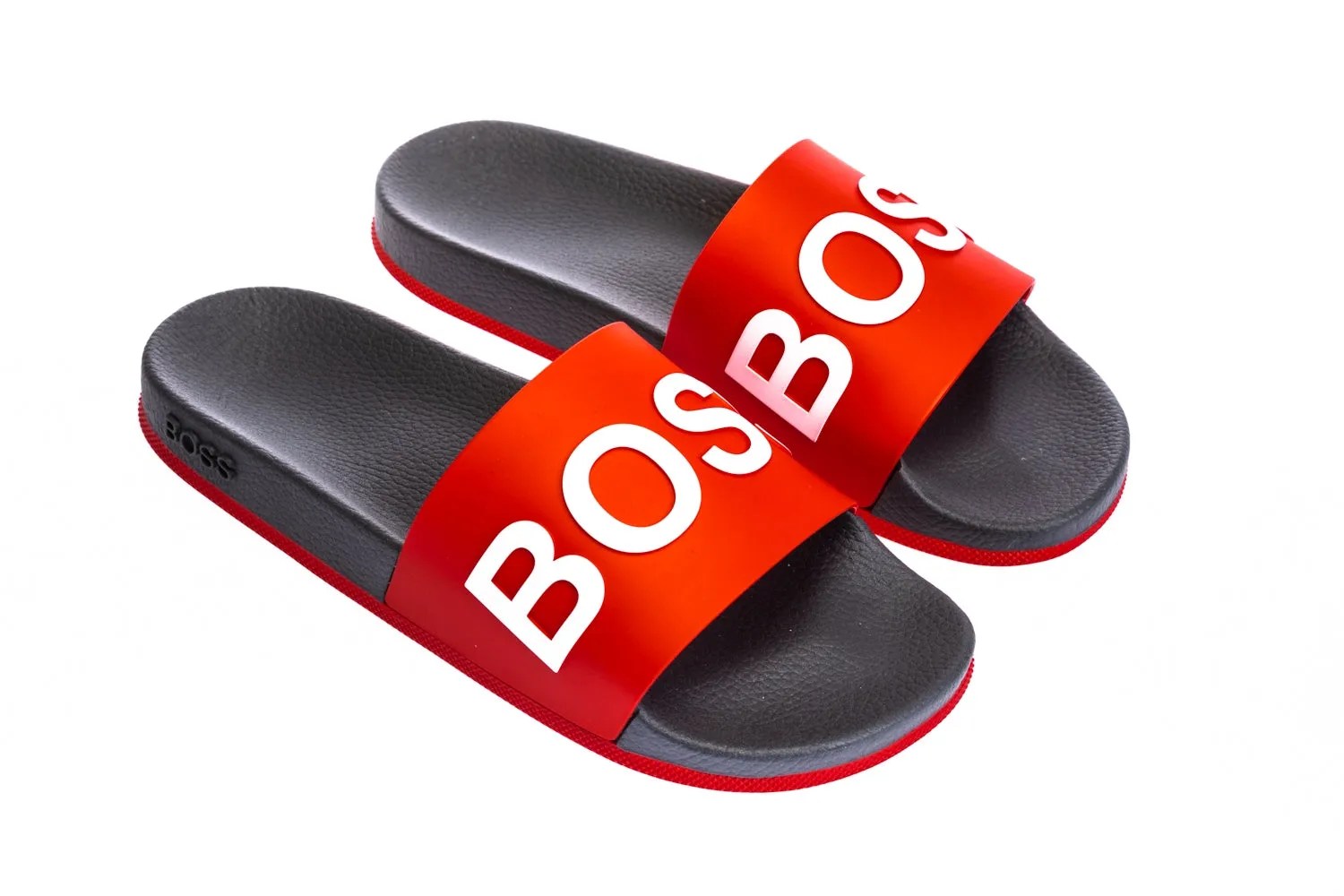 BOSS Bay_Slid_rblg2 Slide in Red & Navy