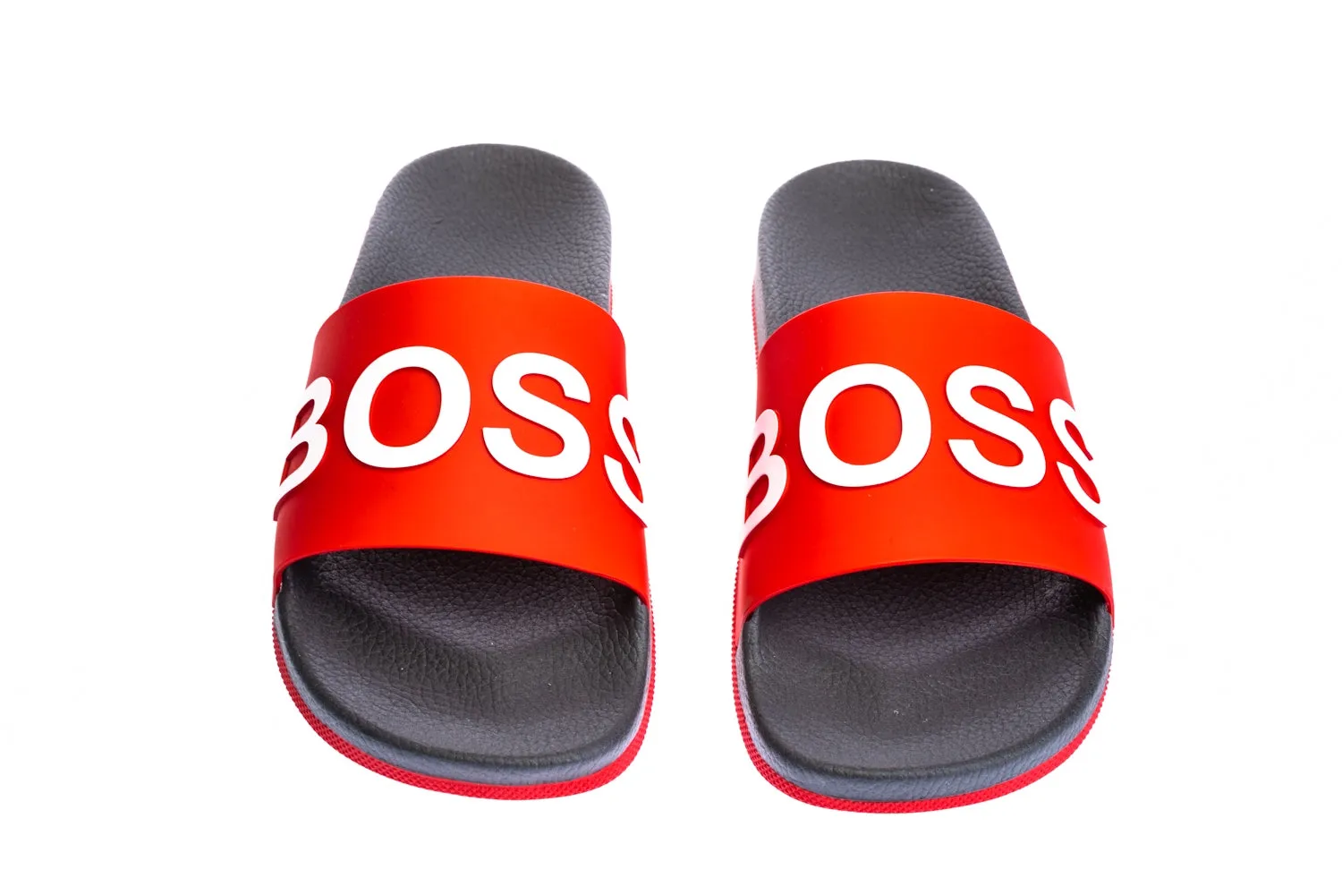 BOSS Bay_Slid_rblg2 Slide in Red & Navy