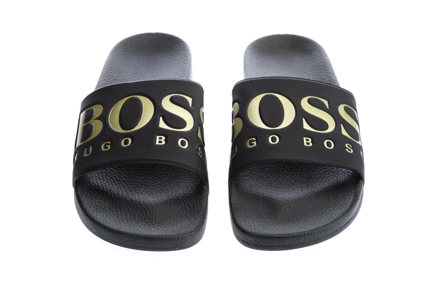 BOSS Solar Slid Logo Slides in Black & Gold