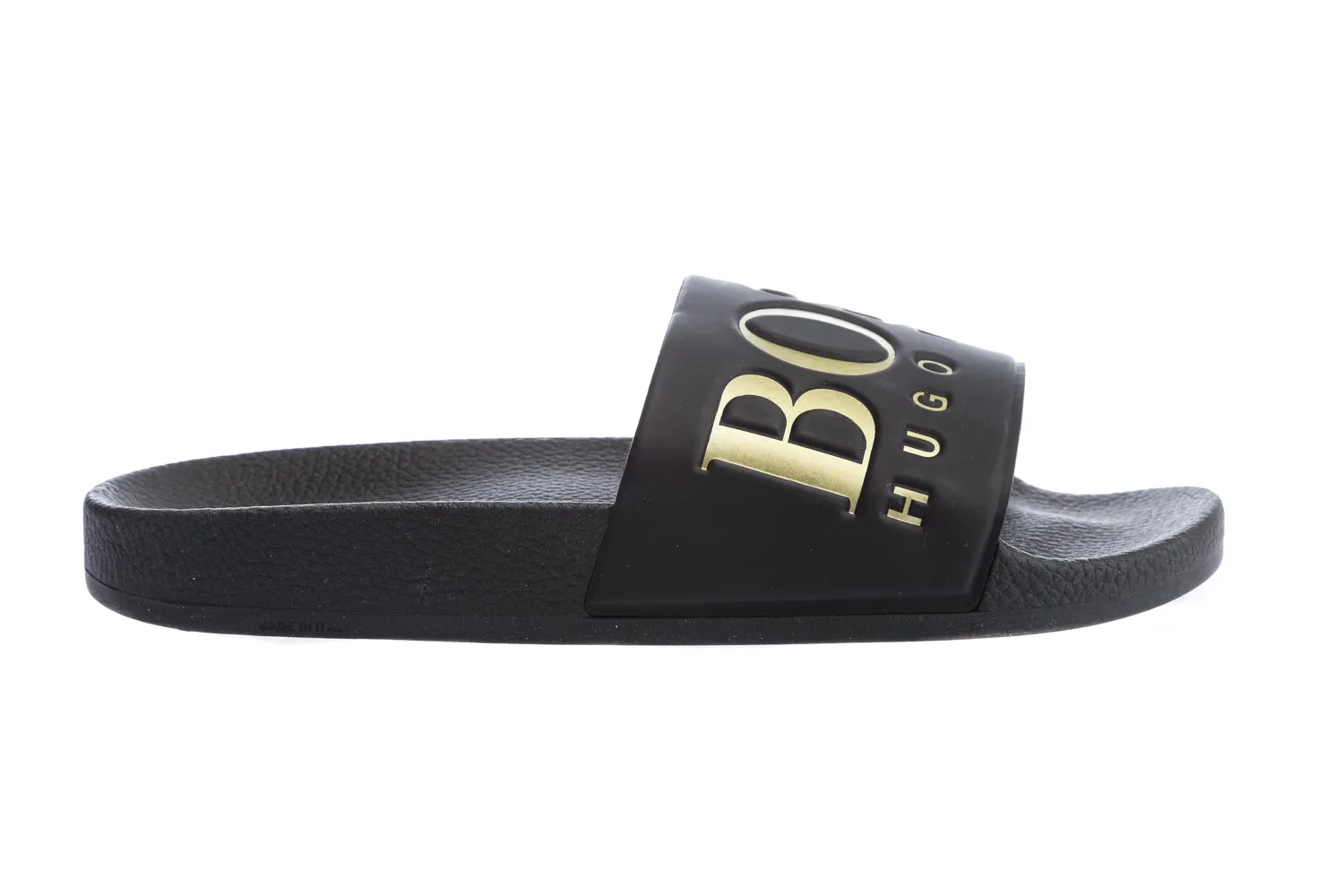 BOSS Solar Slid Logo Slides in Black & Gold