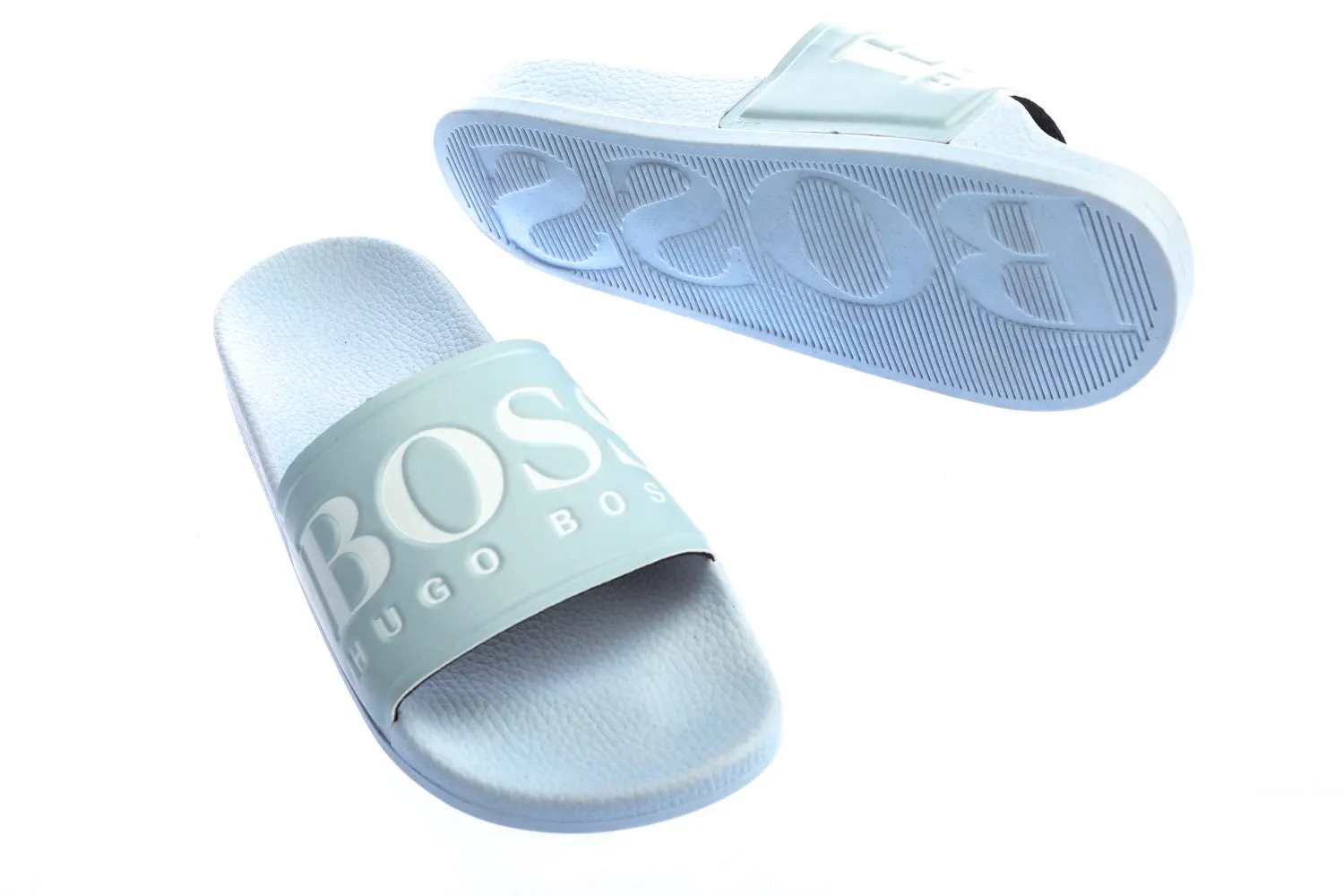 BOSS Solar Slid Logo Slides in Sky Blue