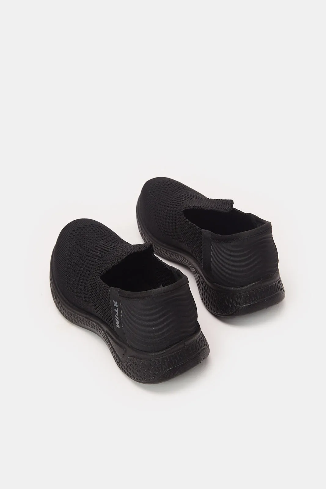 Boys Black Easy Slip-On Shoes