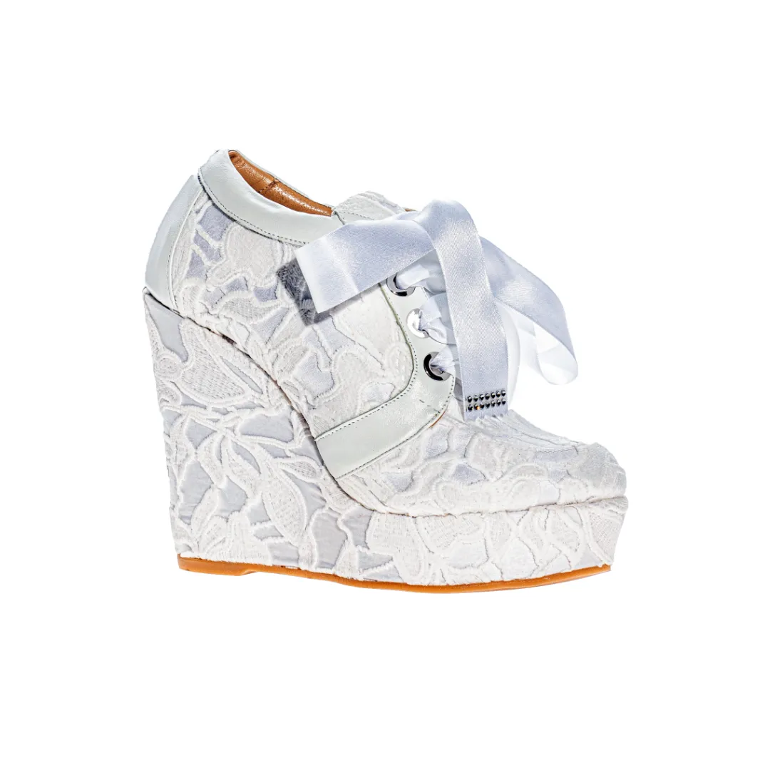 Bridal Positano Sneakers White Glitter