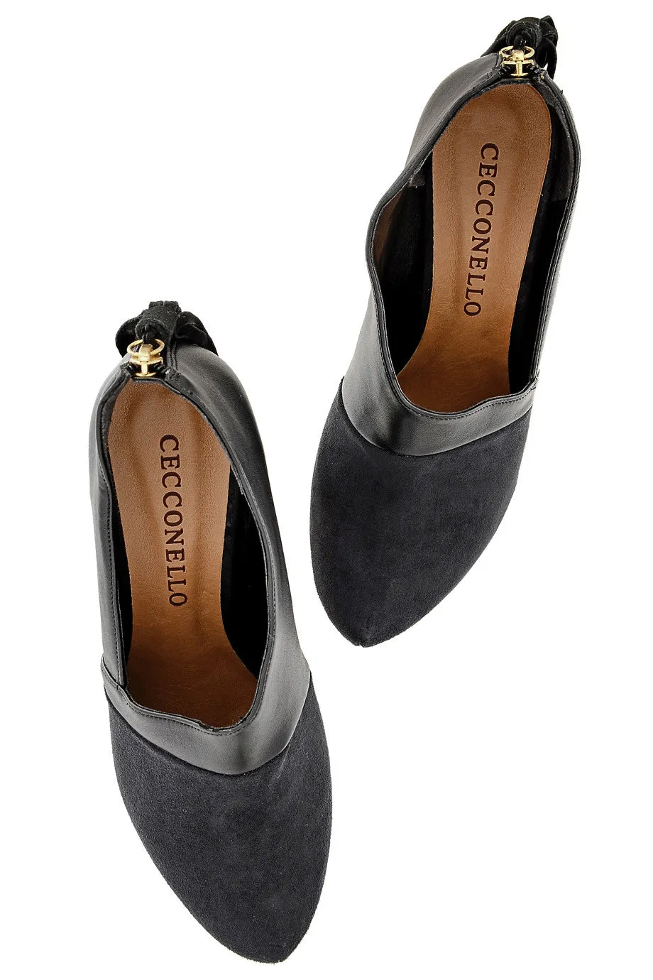 CECCONELLO BERTHA Black Leather Pumps