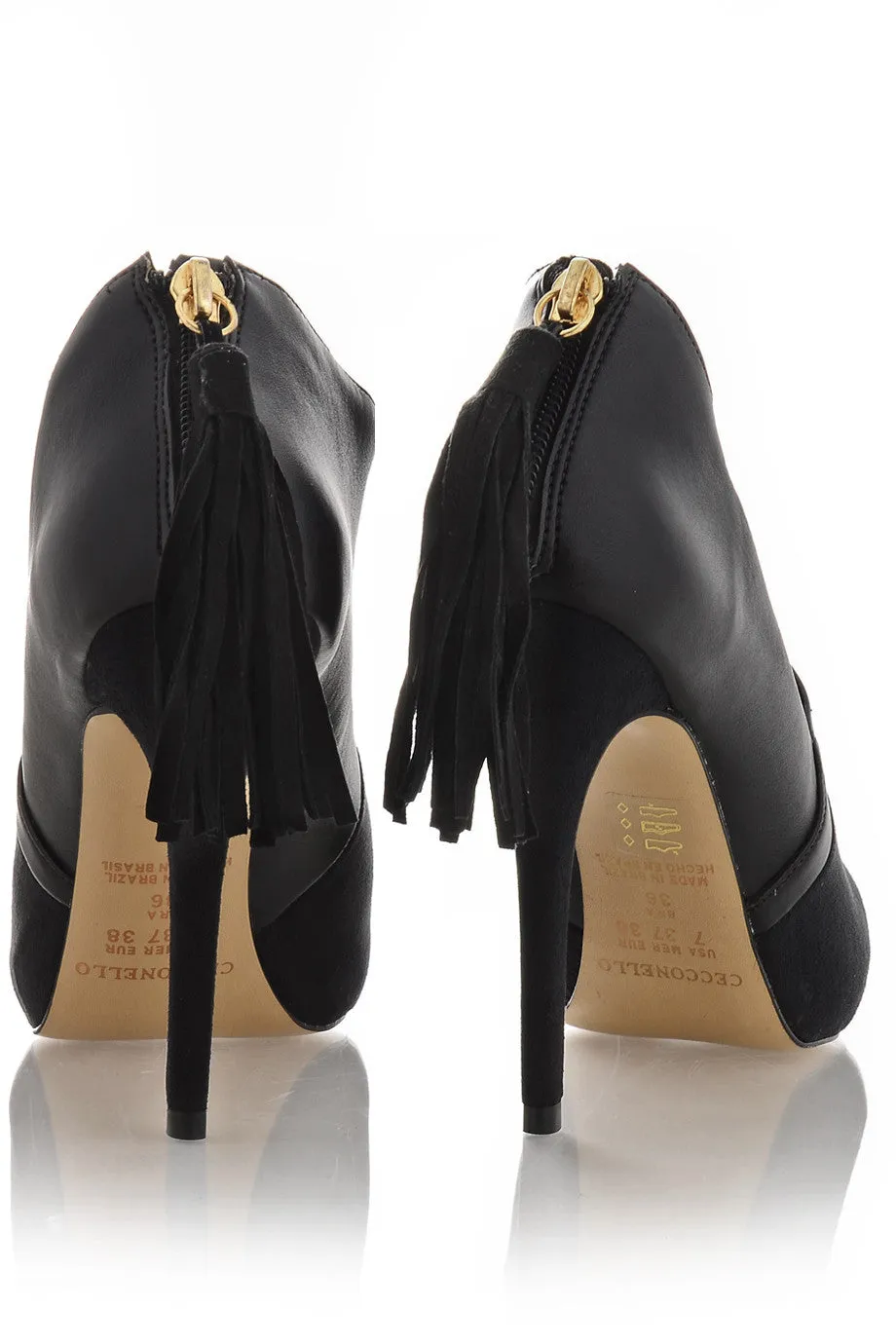 CECCONELLO BERTHA Black Leather Pumps