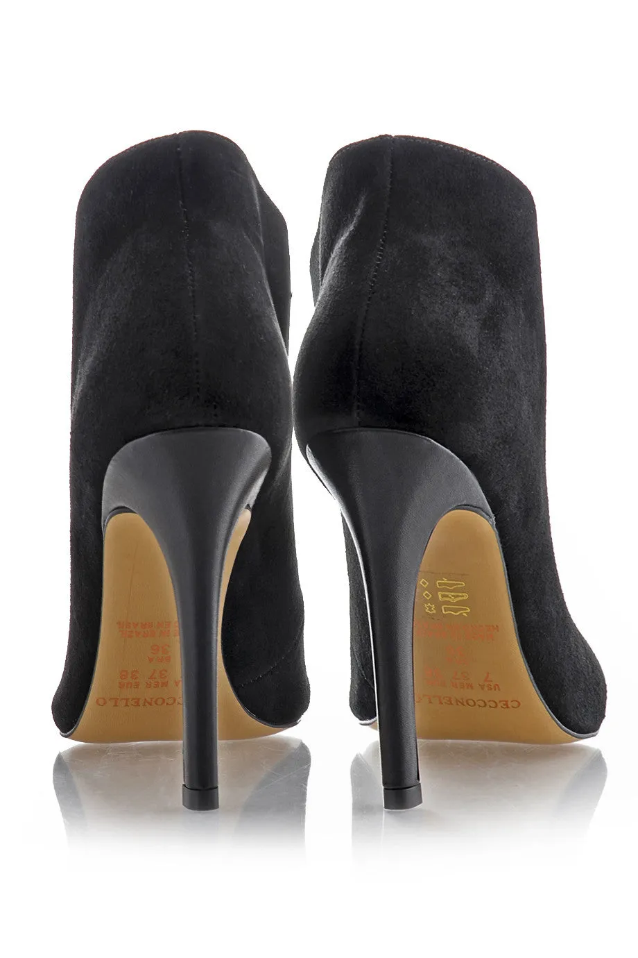 CECCONELLO ERINA Black Suede Ankle Boots