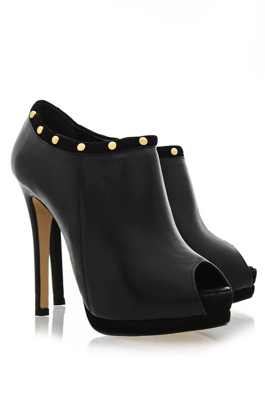 CECCONELLO IVONNE Black Leather Ankle Boots