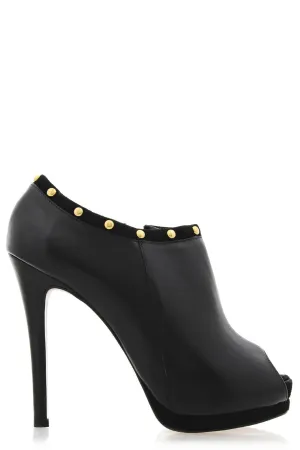 CECCONELLO IVONNE Black Leather Ankle Boots