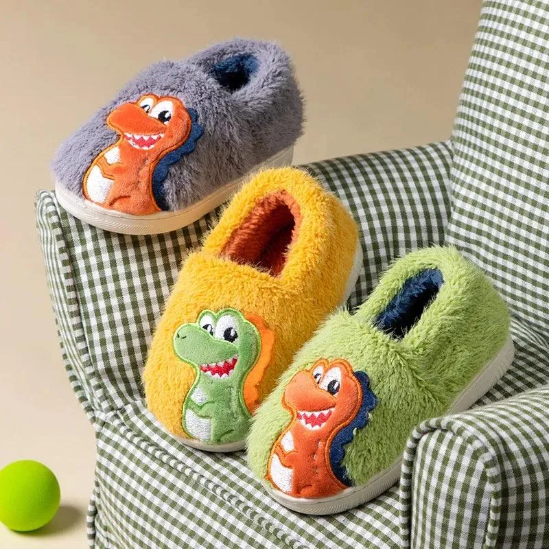 Children's Casual Shoes Dinosaur Cartoon Cotton Slippers - TSS264