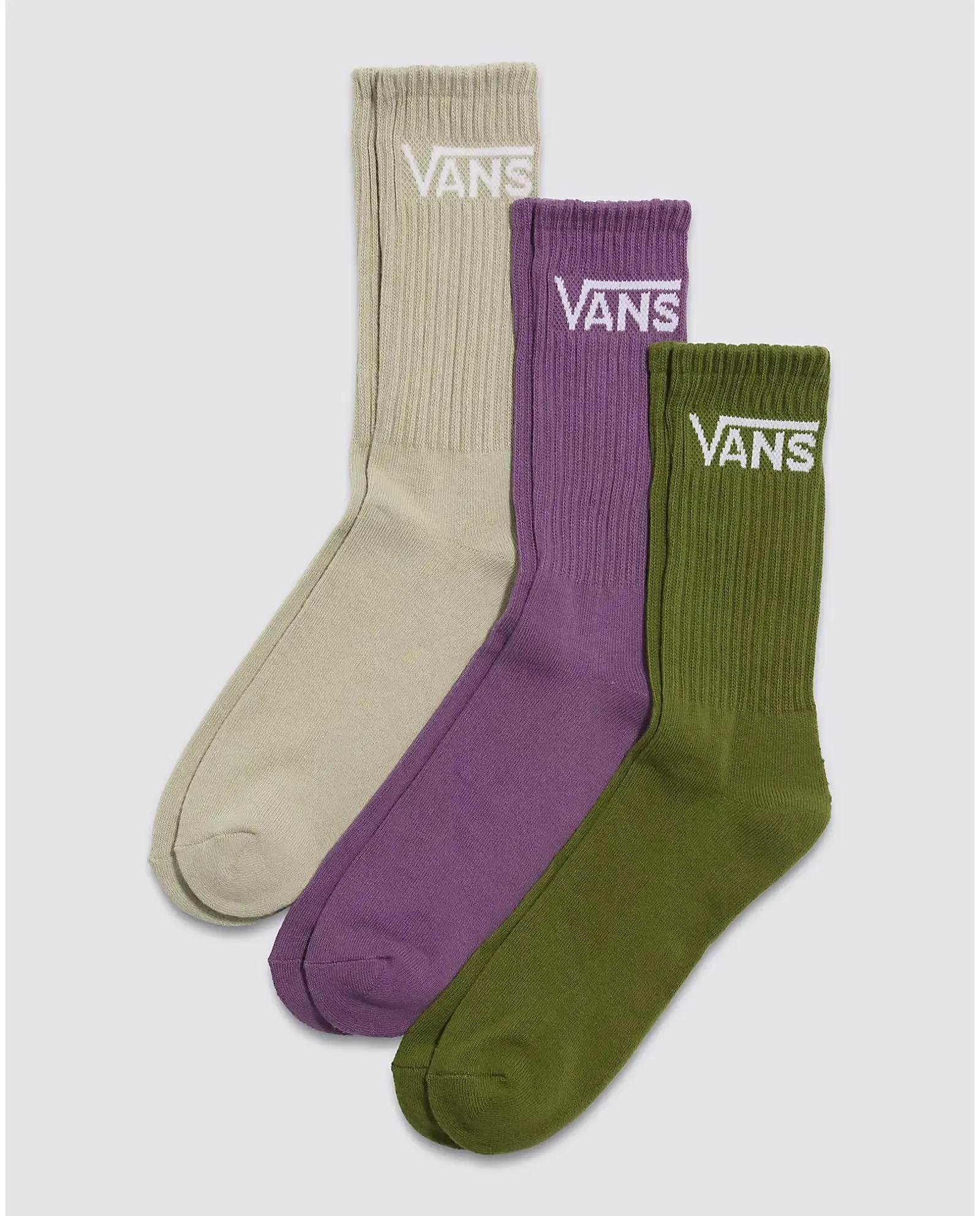 Classic Crew Socks (3 Pack) in Pesto