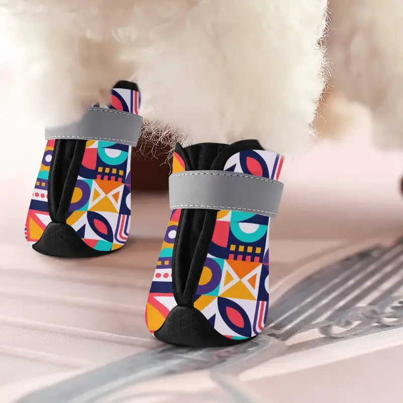 Colorful Print Non-Slip Dog Socks for Stylish Pups