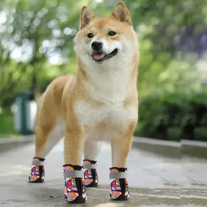 Colorful Print Non-Slip Dog Socks for Stylish Pups