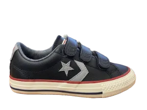 Converse scarpa da bambino in pelle con strappo Star Player 658155C nero