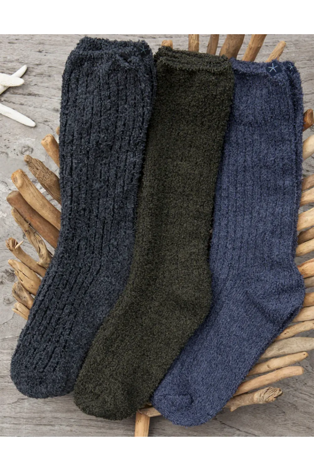 Cozy Chic Men's Ribbed Sock