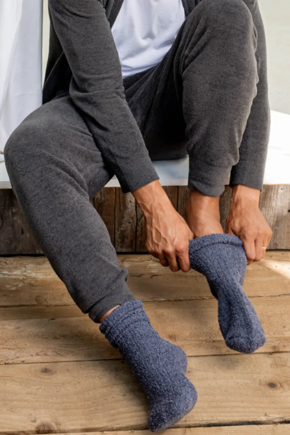 Cozy Chic Men's Ribbed Sock