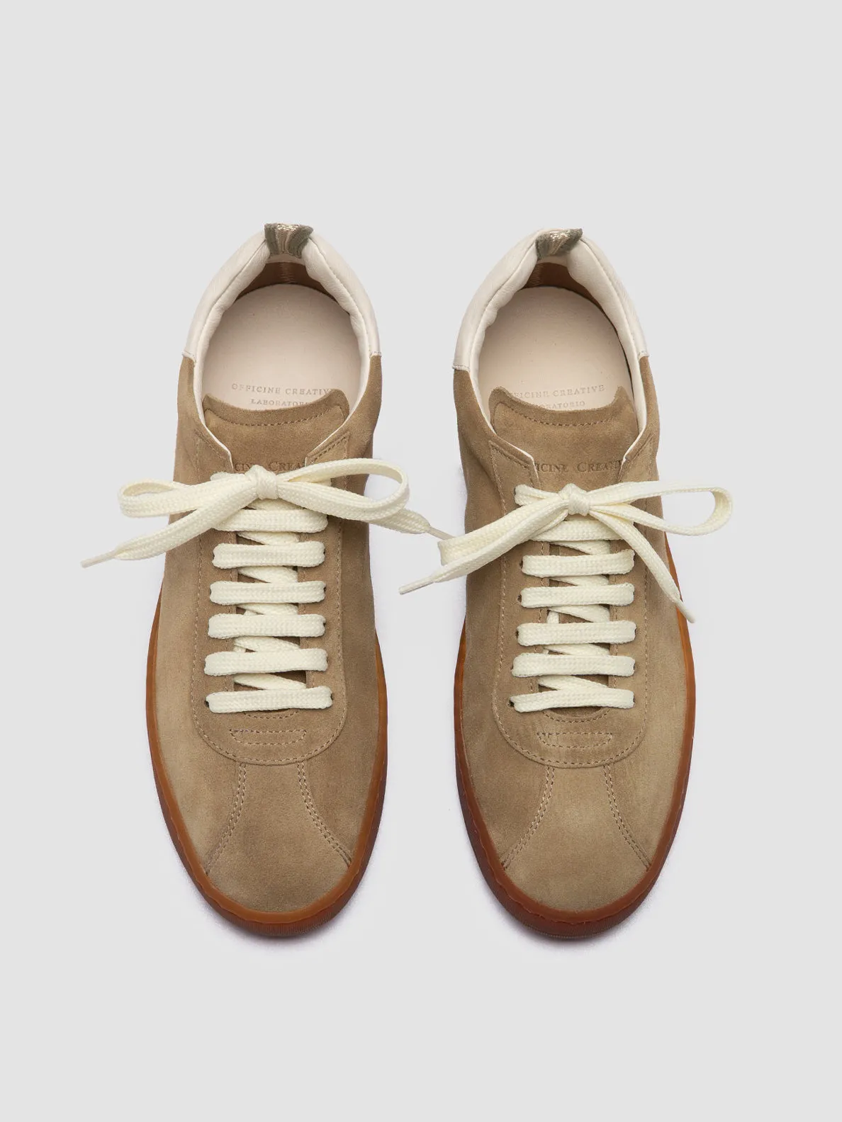 DESTINY 101 - Brown Leather and Suede Low Top Sneakers