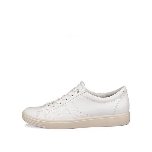 ECCO Soft 7 Classic Sneaker 218613 01007 Ladies White Leather Lace Up Shoes