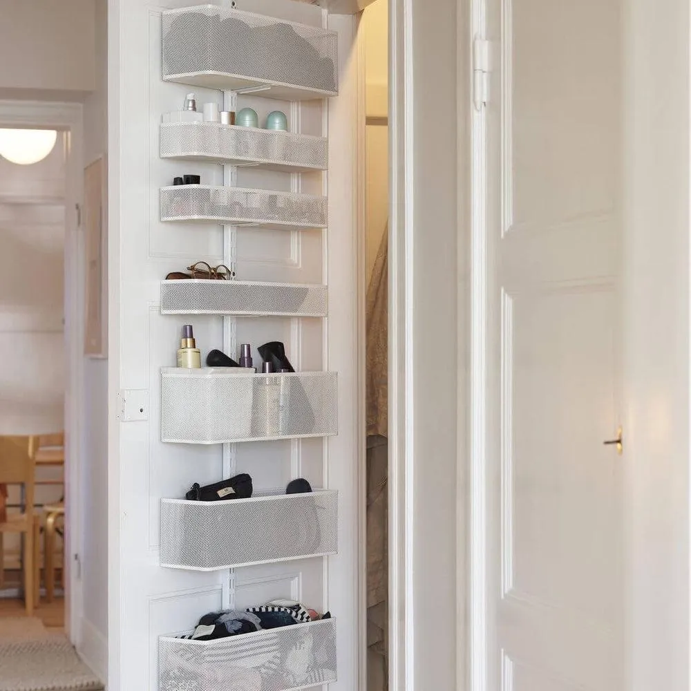 Elfa Over Door Bathroom Storage Solution White