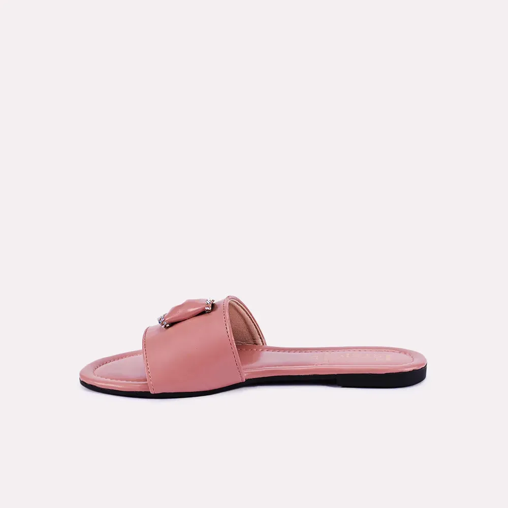 Ellie Peach Flat Slippers 0412443