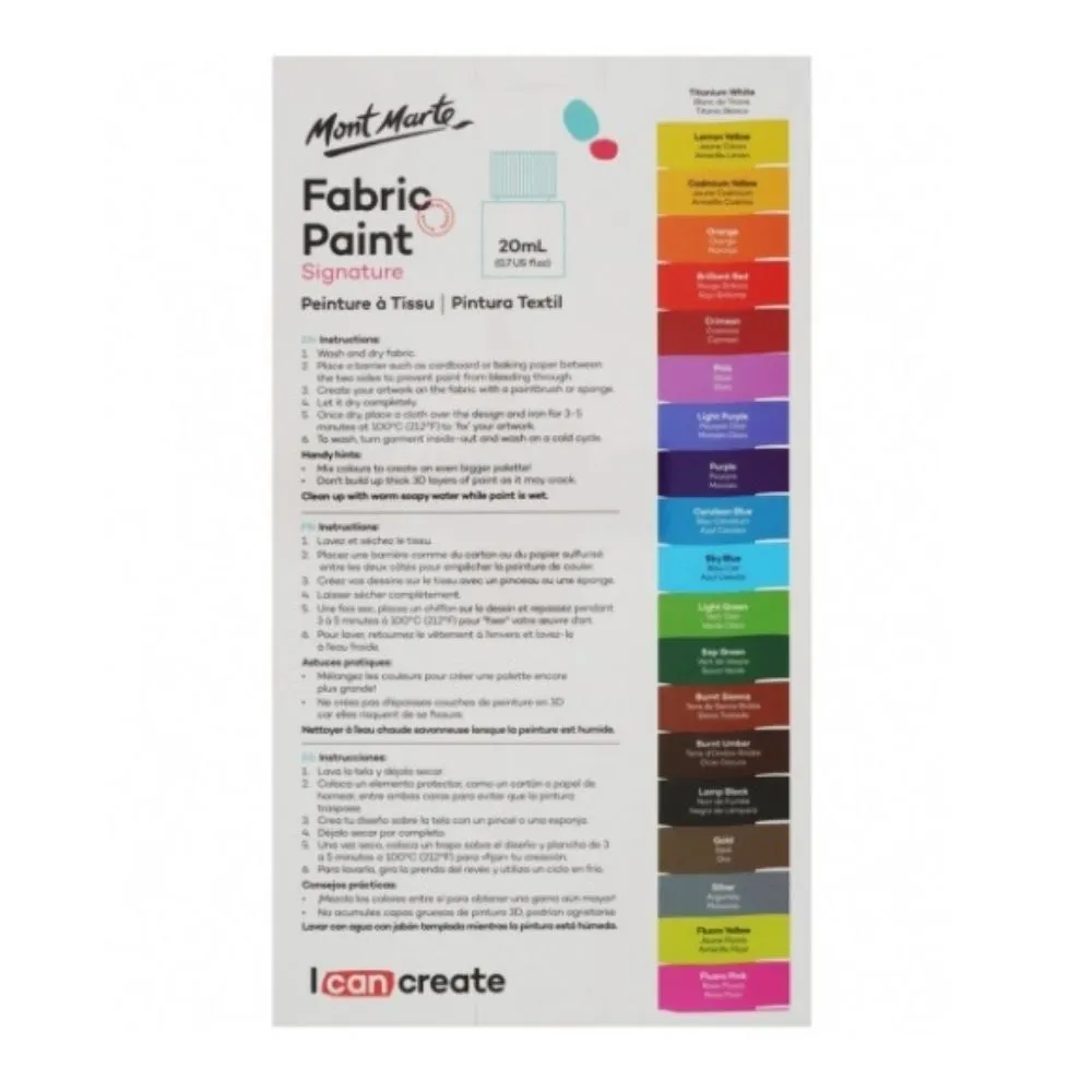 Fabric Paint Signature 20pc x 20ml (0.7oz)